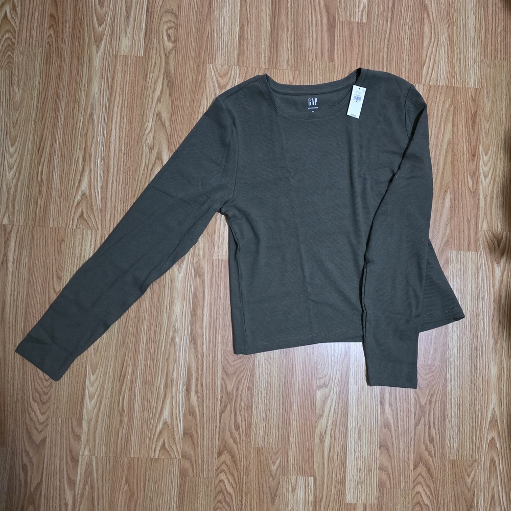 GAP Women's Dark Green Crew Neck Sweater